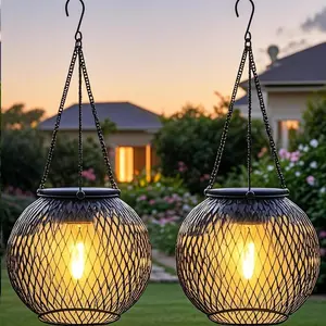 Outdoor Solar Hanging Light, Modern Design Outdoor Garden Hanging Light, Waterproof Tree Light for Garden Yard Pathway Lamp Post, Garden Decor, Solar Lights Outdoor, House Decor