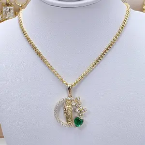 San Jude Pendant and Chain 23 Inches C16 Gold-Plated Finish Symbolizing Hope Faith and Protection Ideal for Everyday Wear or Gifting