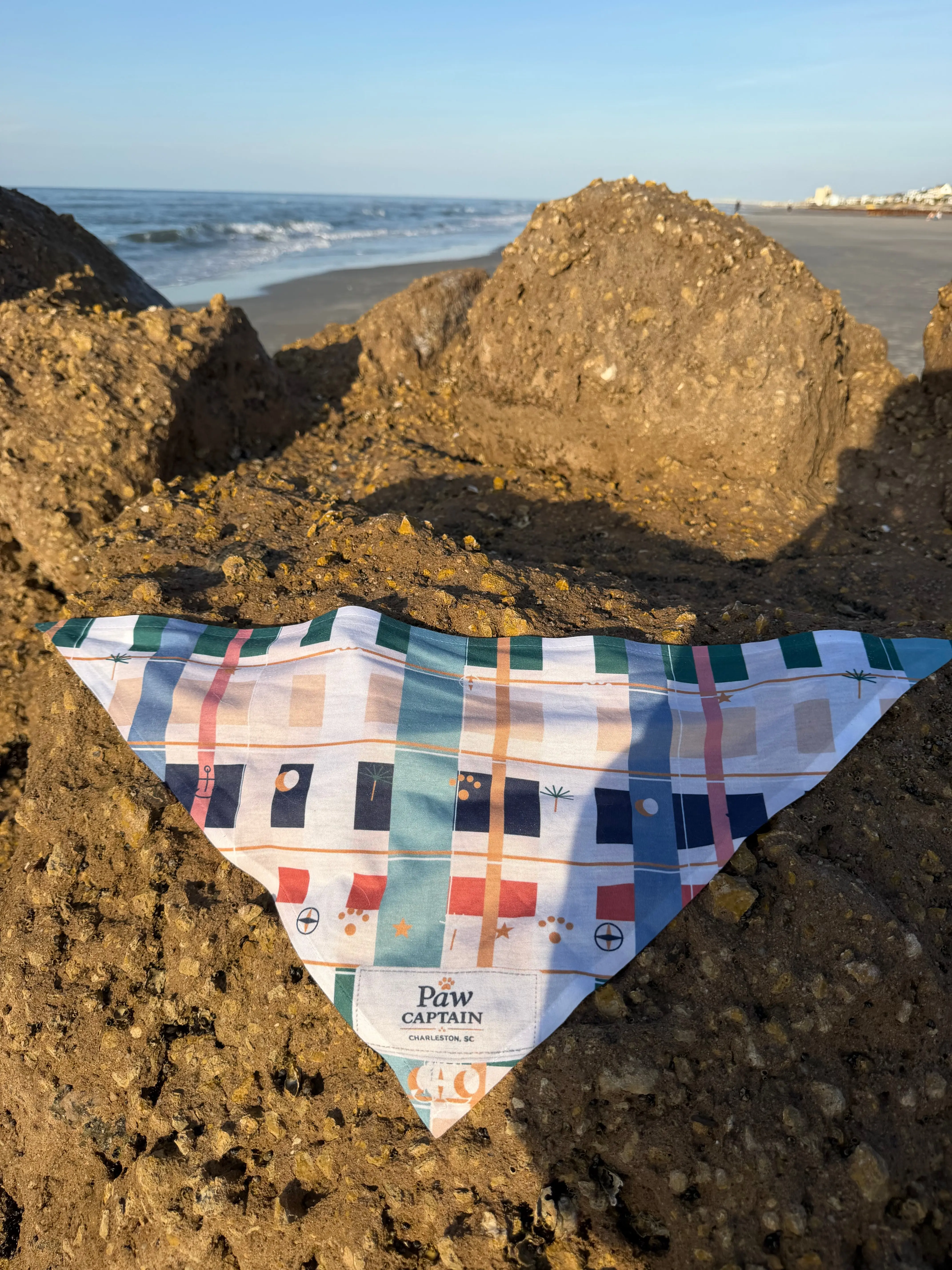 Dockside Plaid Stripe Dog Bandana