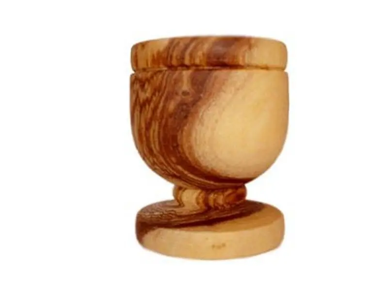 zytoon Olive Wood Communion Cup. (1.5" H)