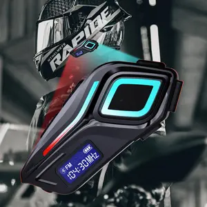 Waterproof Wireless Motorcycle Helmet Headphone, Bluetooth-compatible 5.4 Headset with Microphone, Stereo Sound Headphone for Riding