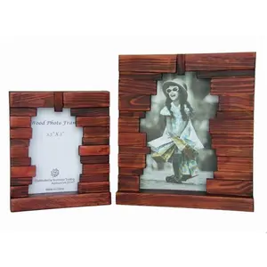 212 MAIN Handmade Rectangular Wooden Photo Frame - 5x7 in, Horizontal/Vertical Display, Nursery Decoration, Ideal Baby Gift