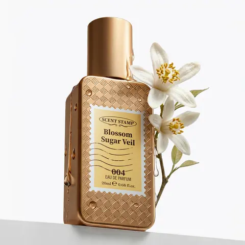 SCENT STAMP #004 Blossom Sugar Veil EDP Liquid Body Perfume Regular Edition - Date Night Captivating Scent, Aroma Scented Floral Gourmand, Sweet Orange Flowers, Vanilla Marshmallow, Warm Sugar Notes, Contains Alcohol, Unisex, 0.68oz, Sohochic