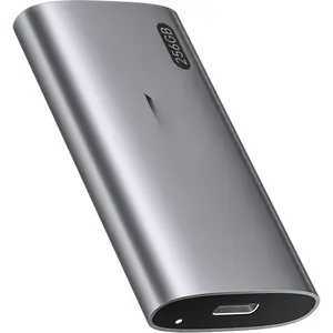 256GB SSD External Hard Drive, Portable SSD Up to 550MB/s  Solid State Drives, External Drive USB 3.2 Gen2 for  15/Pro, Windows, , Android with LED Light, Trim,  Supported