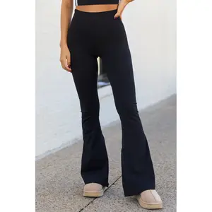 Active State Black Flare Bow Leggings