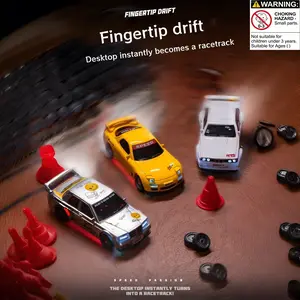 1/43 Mini RC Desktop Remote Control Car, Fast Drift Racing Model with Lights, Perfect Gift for Boys Aged 3-12, Indoor & Outdoor Fun, Remote Controlled Car