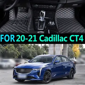 For 2020-2021 Cadillac CT4 Custom-Fit Full-Coverage Car Floor Mats Easy-Clean Carpet-Style Floor Mats