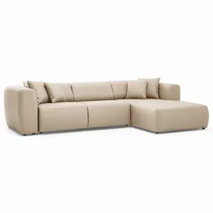 PICASSO Sectional Beige Leather (RAF)