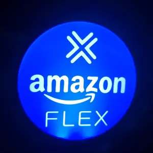 RideShare Driver Delivery LED Sign with Automatic Light Sensor - Day OFF / Night ON Energy Efficient Car Window Light