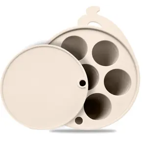 Mini Freezer Tray, Breastmilk Popsicle Molds for Cooling Relief, BPA Free Silicone Feeder for Safe Infant Self Feeding, 4 Month+ (Beige)