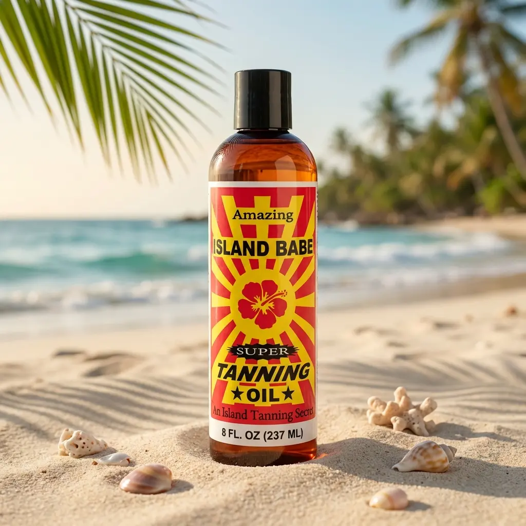 ISLBABE-8 Island Babe Tanning Oil Original 8 oz Hand Made with Natural Ingredients for Darker Faster Tan