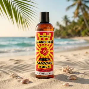 ISLBABE-8 Island Babe Tanning Oil Original 8 oz Hand Made with Natural Ingredients for Darker Faster Tan