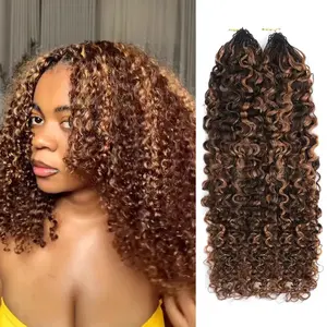 Ygwigs Mixed Color Blend Miracle Knots Water Deep Wave Feather Crochet Human Hair