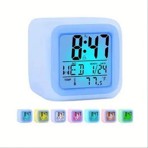 Modern Alarm Clock – [Ultra Silent & Luminous Display] with Temperature & Date – Ideal for Minimalist Home Décor & Green Living Digital Clock with Temperature