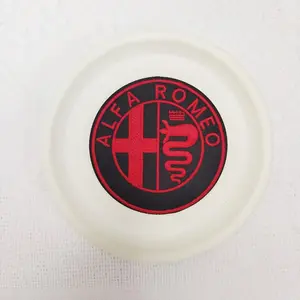 1PCS circular Alfa Romeo logo embroidery patch, car enthusiast badge, suitable for DIY decorative patches on hats, bags, shoes, and clothing, durable material with back hot melt adhesive that can be sewn, ironed, and washed