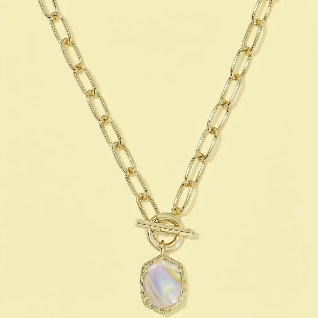 Kendra Scott Daphne Stone Drop Necklace, Chunky Paperclip Link Chain Ladies Jewelry Kendra Scott Daphne Stone Drop Necklace, Chunky Paperclip Link Chain Ladies Jewelry