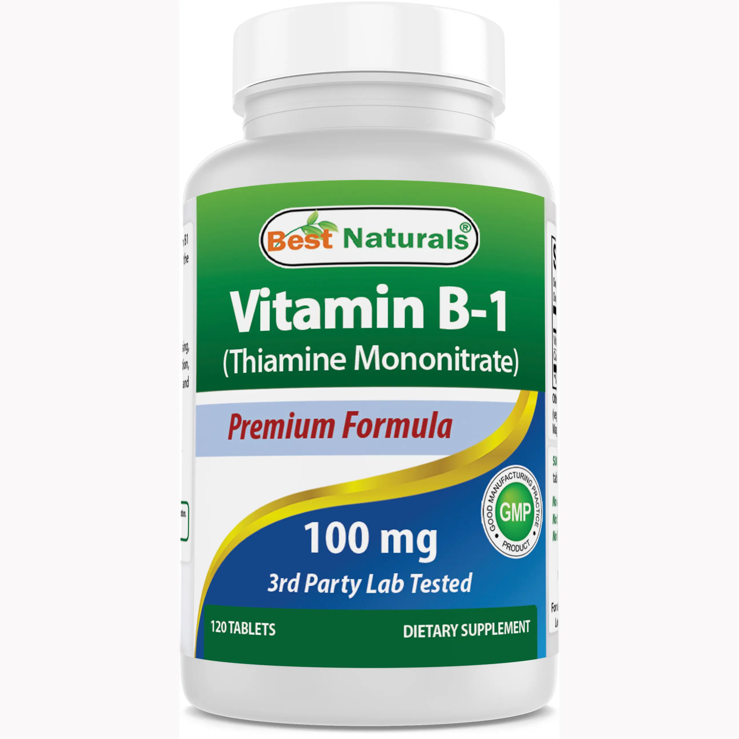 Best Naturals Vitamin B1 100 mg 120 Tablets Best Naturals Vitamin B1 100 mg 120 Tablets