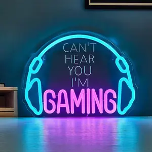 Gaming Room Neon Light, Neon Sign, USB Powered Indoor Decoration Lamp, Perfect Gift for Halloween & Christmas, No Power Plug Required