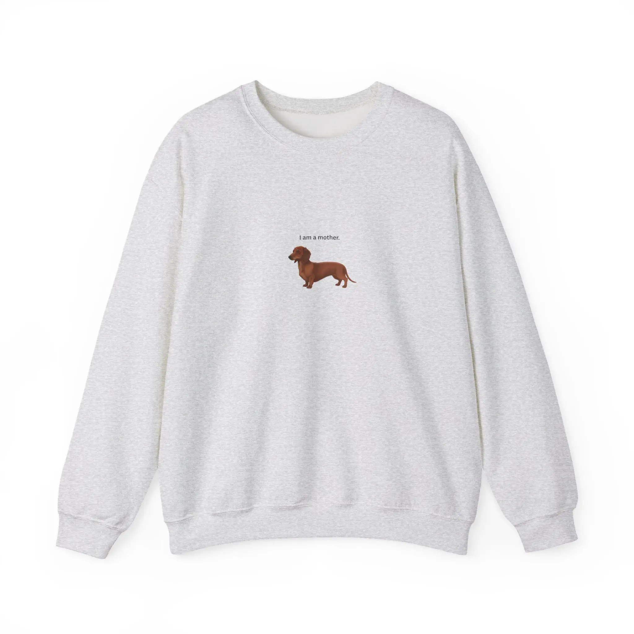 Red Short Hair Dachshund Crewneck Sweatshirt, Dog Mom Gift, Cozy Cotton Pullover for Women & Pet Lovers