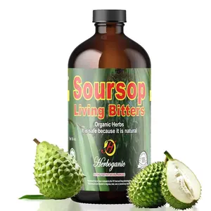 Herboganic Soursop Bitters Liquid | Natural Living Bitters for overall wellness 16 OZ | Soursop Bitters