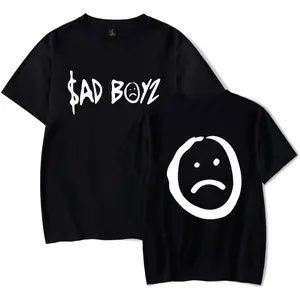 Junior H Merch $AD Boyz T-Shirt Sad Boyz Short Sleeve Women Funny Tee Unisex Harajuku Tops Black trend Graphic Casual Menswear Stylish Aesthetic Classic Minimalist Soft