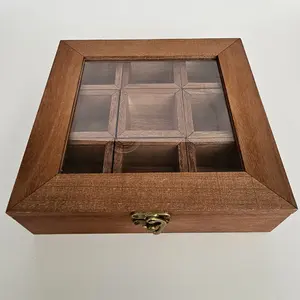 Wooden Masala Dabba Spice Box
