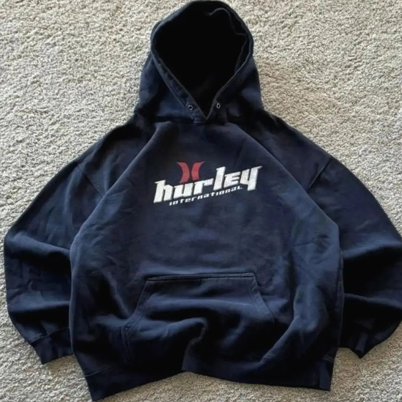 Vintage 90s Hurley Surf Hoodie Black Outfit Ideas, Best Sellers, Casual Sweatshirt Hoodie Tshirt shirts men WJP07 V X F
