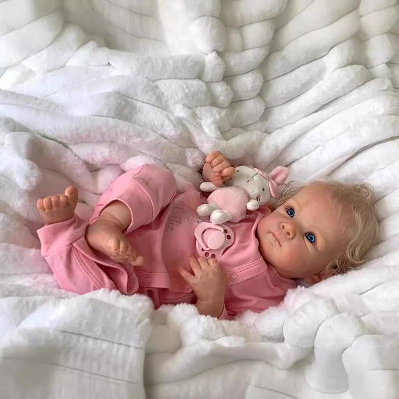 18inch Realistic Vinyl Rapunzel Reborn Doll Bettie Lifelike Silicone Skin, Hand-Rooted Hair & Weighted Body Kira Reborn Girl Doll with Gift Box for Kids and Women
