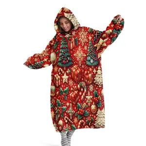 hoodie blanket, Wearable Blanket, Christmas Theme Wearable Blanket Hoodie, Ultra Soft Warm Comfortable Sweatshirt, Front Pocket, Modern Style Gift, Christmas Gift, Valentine's Day gift, Cozy Chic Blanket, Cozy Hooded Blanket