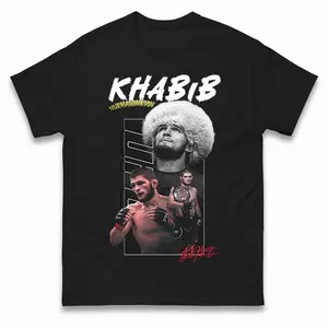 Khabib Nurmagomedov T Shirt,Black Color,Size L