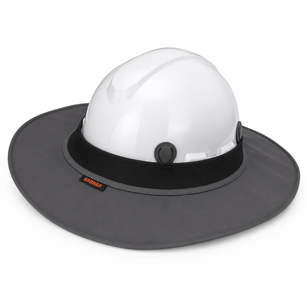 BARHAR 41cm Clip-On Helmet Sun Brim for Hard Hats & Climbing Helmets, Adjustable Protective Cap Shade, Sun Bucket Hat Style Brim for Outdoor Work, Rope Access & Sun Protection