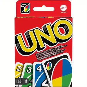 Classic Uno Card Game Set, Fun Multiplayer Party Toy, Easy-To-Learn Strategy for Ages 6+, Ideal Gift for Kids & Families