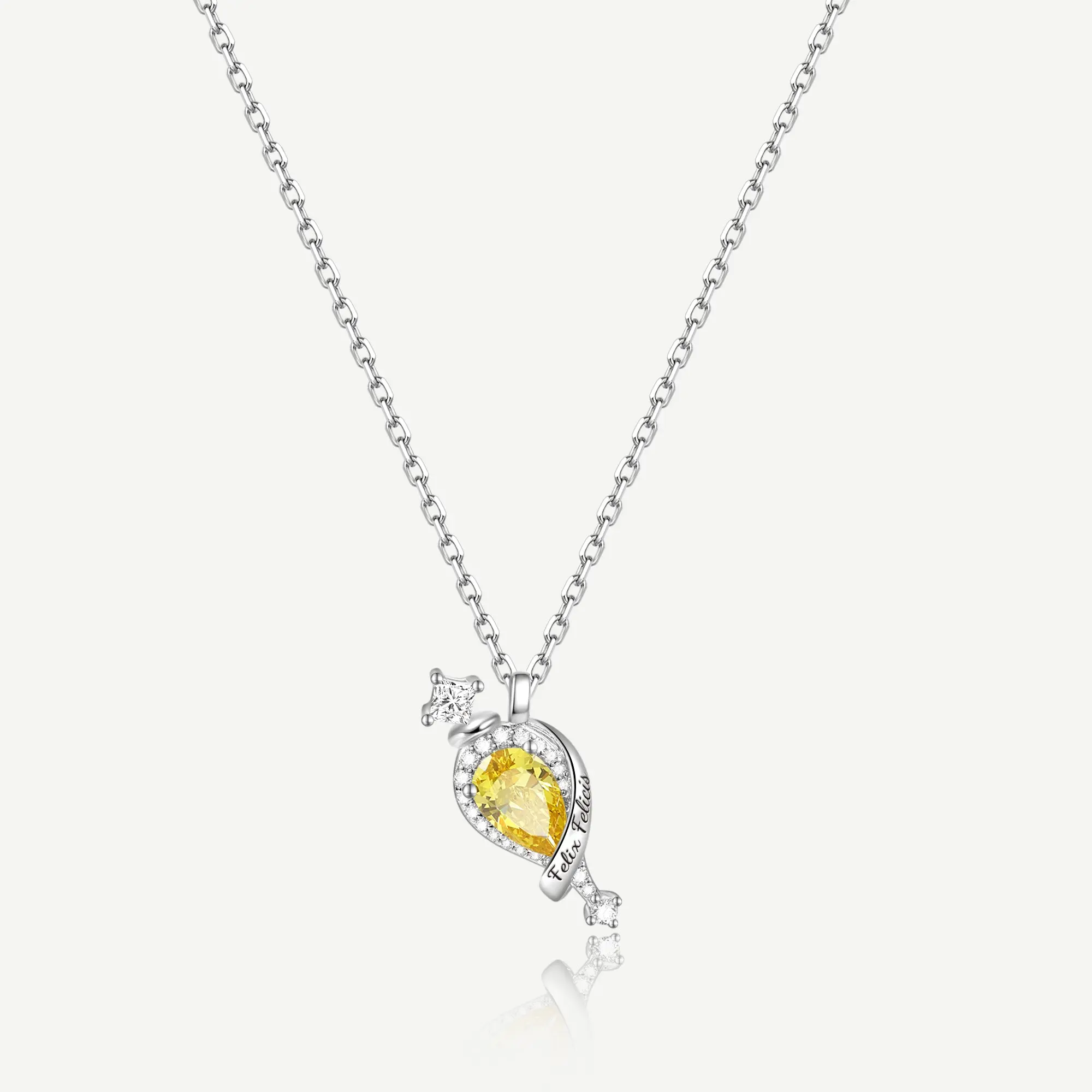 Harry Potter x FANCIME 925 Purity Sterling Silver Felix Felicis Necklace - Female Adult Good Luck, Auspicious Daily Jewelry Accessory, Adults, 925 Real Silver Necklaces & Pendants, Jewelry Silver Necklaces & Pendants