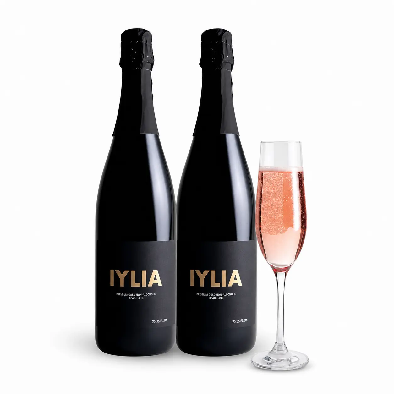 Non-Alcoholic Sparkling Rose Drink (750ml) 2 Pack - Premium Rose, Clean, Luxurious, Ideal for Celebrations, Best Served Chilled