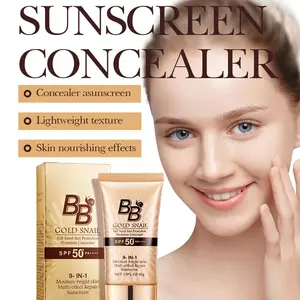 SADOER Snail BB Cream, SPF 50 PA++++ 9-in-1 Multi-benefit Skin Cream. Features sun protection, mild concealing, long-lasting hydration and lightweight texture. Non-greasy with a natural finish and buildable coverage. Works perfectly as a daily makeup