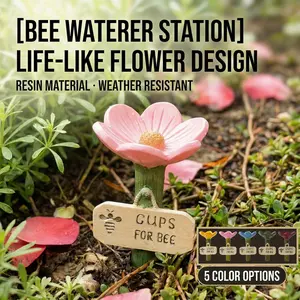 Preserved Flower Bee and Butterfly Water Feeder, Garden Pot Decoration, Ideal for Landscape Gardening, Perfect for Flower Enthusiasts