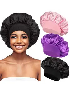 Women's Elegant Solid Color Elastic Hair Cap, Soft Comfortable Sleep Hat for Summer Fashion, Casual Daily Accessory, Sleeping Bonnet