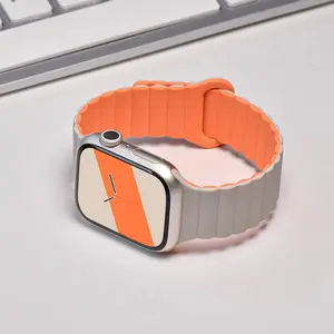 Silicone Loop Magnetic For Apple watch Bands Ultra 49mm 44mm 40mm 45mm  41mm 38mm 42mm Bracelet iWatch Strap Ultra 2 iWatch Band Series 9 8 7 SE 6 5 4 3 2 1 Men & Women Accessories Wearable