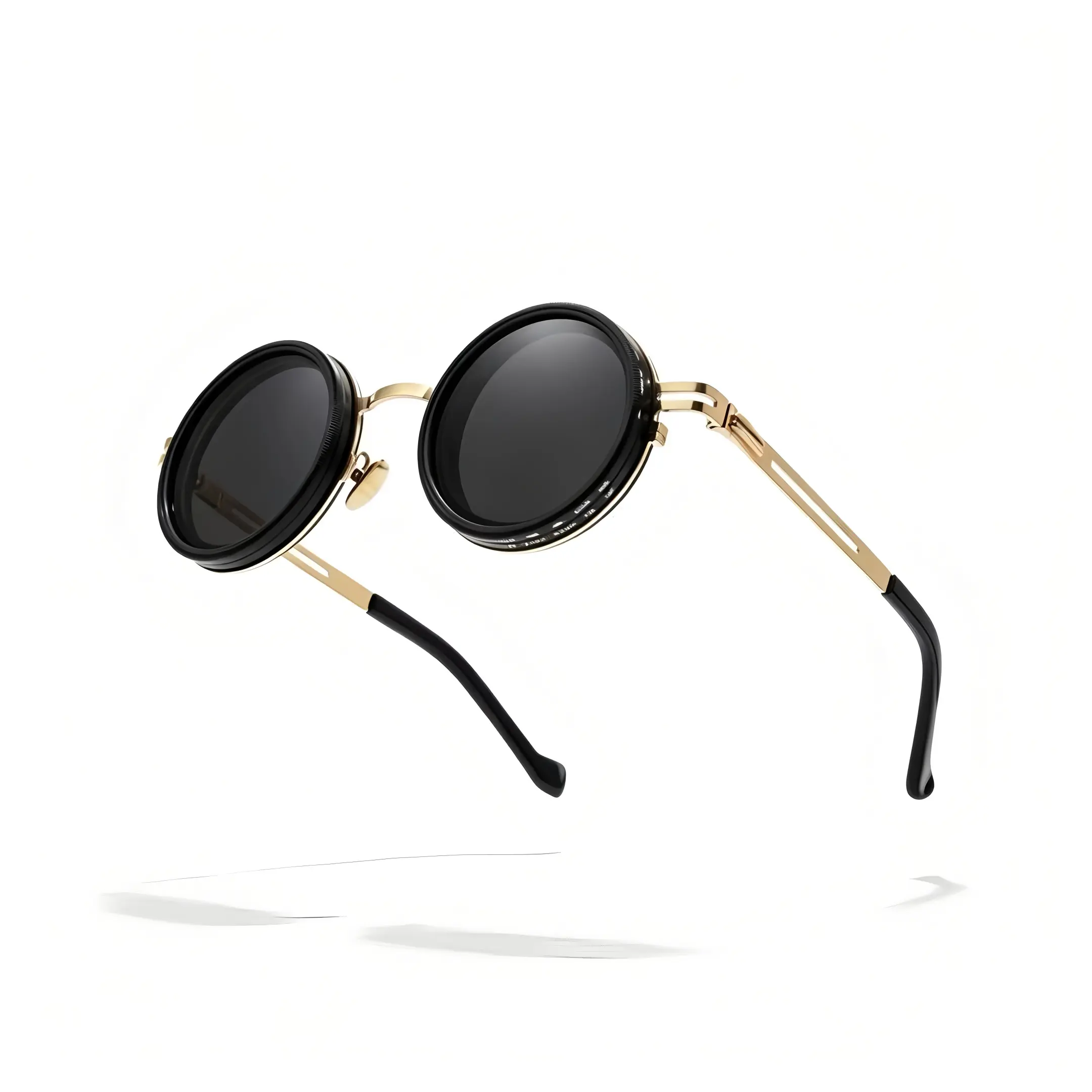 Rounded Polarized Glasses, AdjustableTint Sunglasses, 1-9 Gears Sunglasses, BeachShady Rays Sunglasses with ND Filter Classic Shades