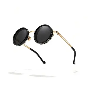 Rounded Polarized Glasses, AdjustableTint Sunglasses, 1-9 Gears Sunglasses, BeachShady Rays Sunglasses with ND Filter