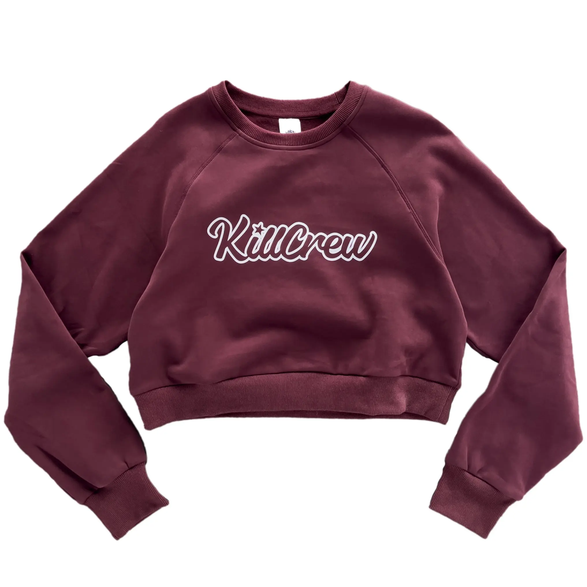 SCRIPT CREW NECK BURGUNDY