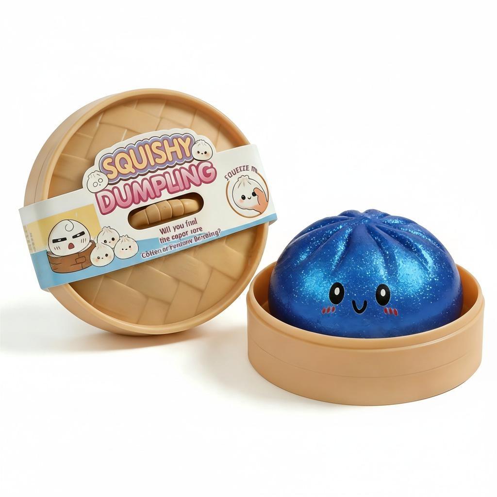 Cute Dumpling Squeeze Toy Box - Creative Sensory Game & Stress Reliever, Soft Dough Fidget Ball for Office, School, or Casual Play
