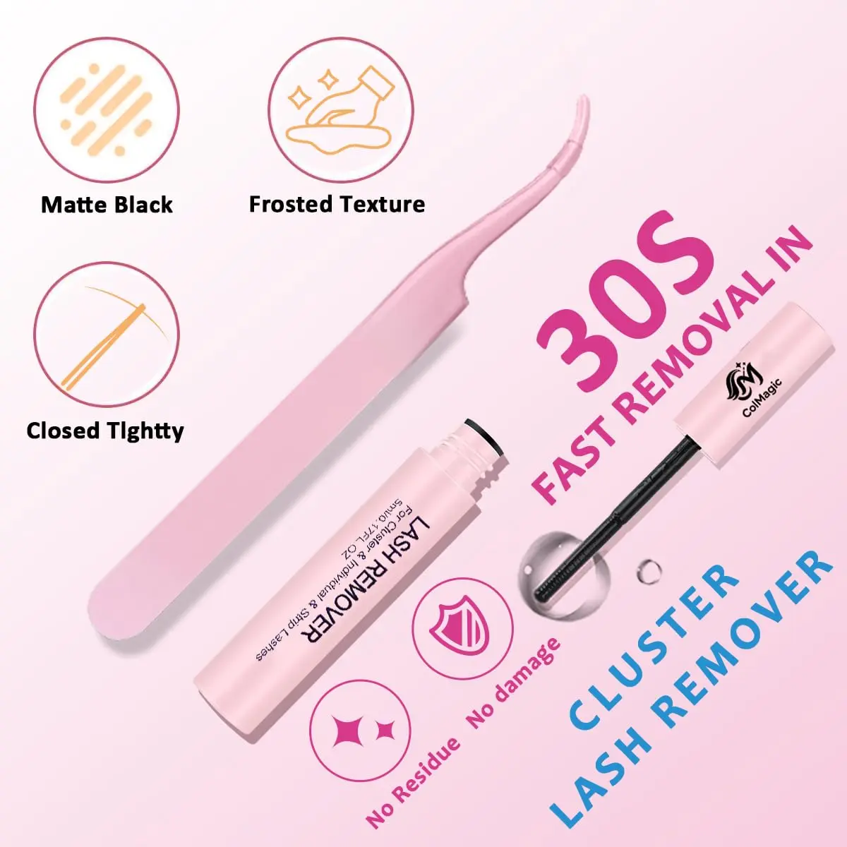 COLMAGIC LASHES BIG SALES BY 1(Pink upper lash set) GET 1 （60D-80D-100D）Wispy Natural Dense Bunny Lash Clusters Kit - Fairy Individual Spikes, C Curl, 8-14mm, Invisible Band Waterproof Eyelash Extensions for Daily Manga Flawless Makeup Fluffy Wispy Lashes