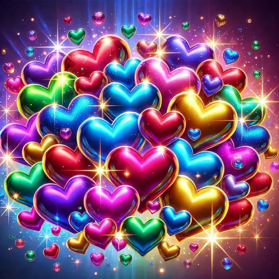 Heart Shaped Diamond Art Painting Kit, DIY 5D Diamond Arts Painting by Numbers Kit, Wall Art Decor for Home Living Room Bedroom