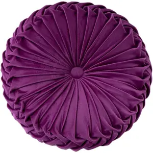 Round  Pillow, Sofa Bed Bedroom Decorative Throw Pillow (38cm, Fuchsia)