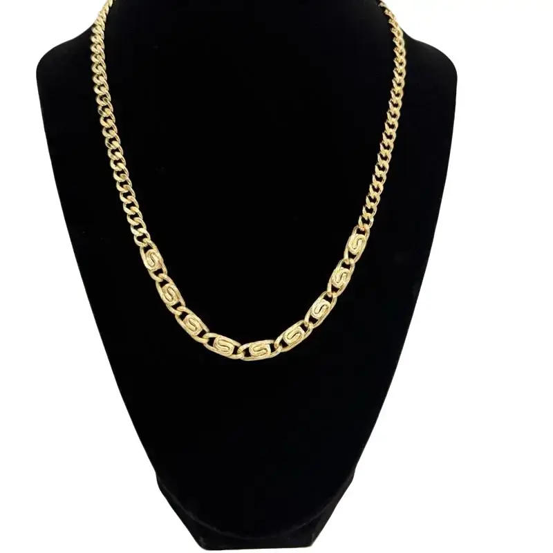 Byzantine Design Costume Jewelry Necklace, 6mm Width, 18-20in Length