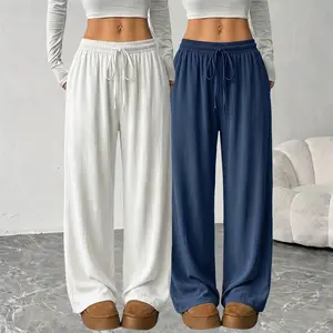2-Pack – Women’s Summer Breathable Comfortable Casual Long Pants, New Fashion Versatile Loose Wide-Leg Pants for Everyday Wear