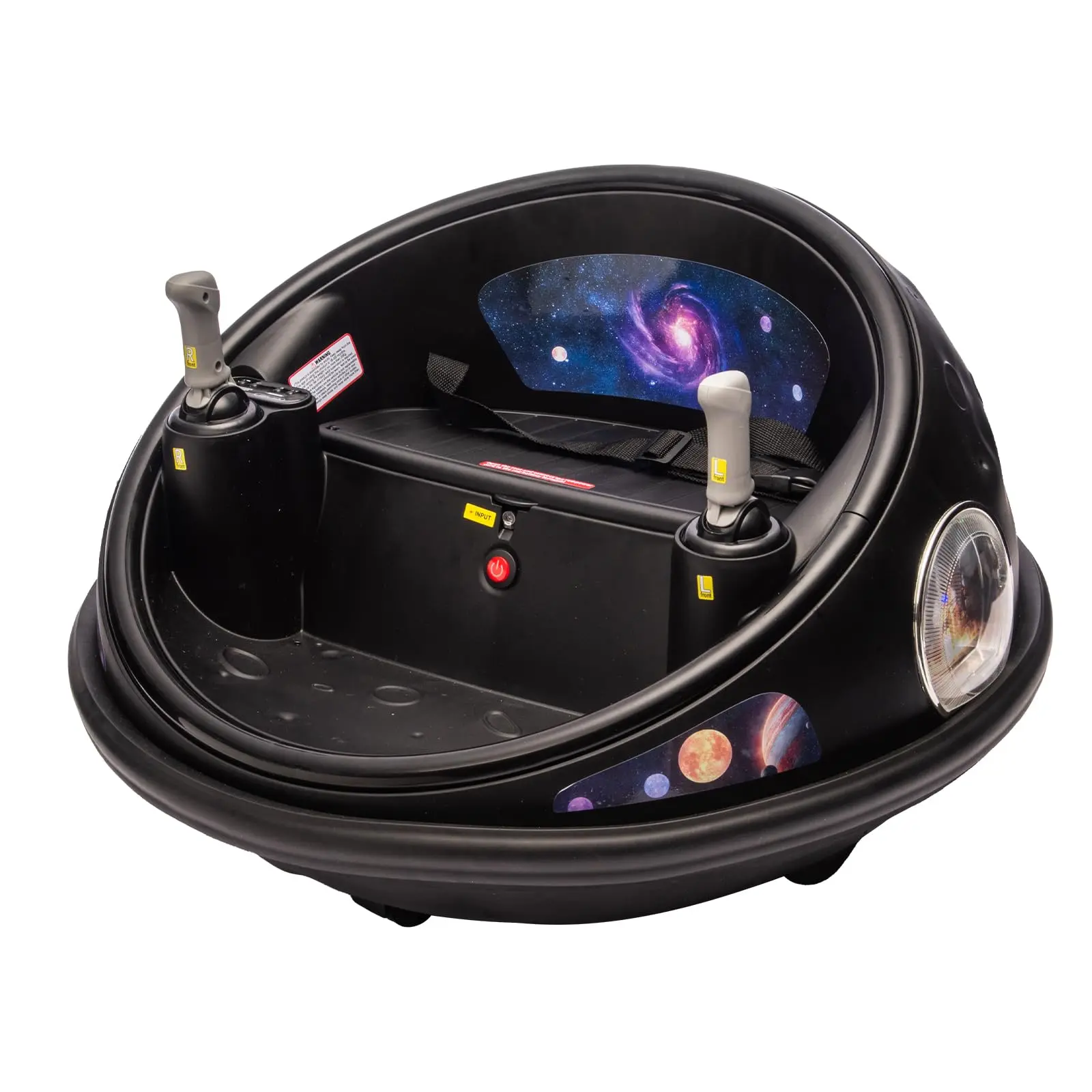 Gaomon Black 12V Kids Electric Bumper Car - Ride On Toy with Parent Remote Control, 360° Spinning, Music Feature, 2 Speed Modes, Safety Belt, Soft Bumpers for Toddlers 2-3 Years
