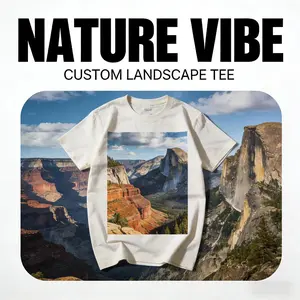 【Custom Made Exclusively】Custom Photo T-Shirts - Personalize with Scenery, Landscape & Travel Photos | Custom Printed Picture Tees for Men Women Adults