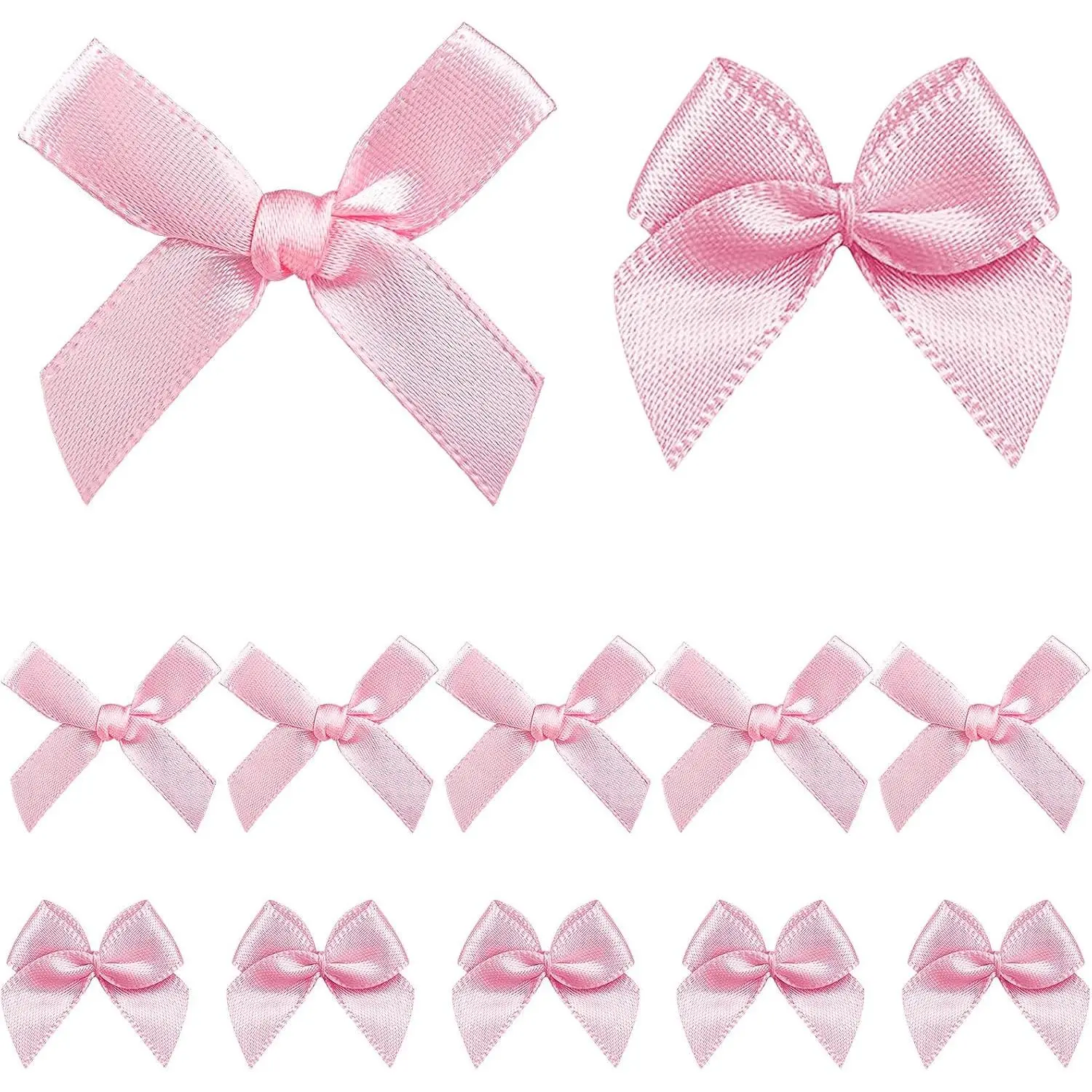 300 count Mini Pink Bows, 1.5" Mini Ribbon Bows for Crafts, Satin Bows for  Wrapping, Mini Bows for DIY, Valentine's Day,  Shower, Wedding Decorations, Christmas Bows for Present